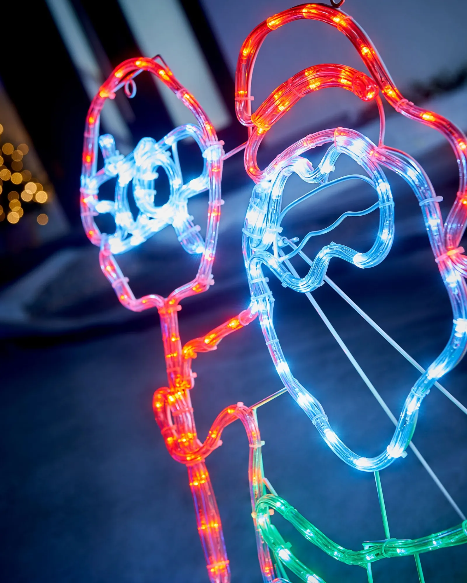 WeRChristmas LED Santa Stop Here Rope Light Window Silhouette, 81 Cm