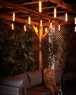 WeRChristmas LINK FESTOON 4W E27 Dimmable Tubular Filament LED Bulb, Warm White
