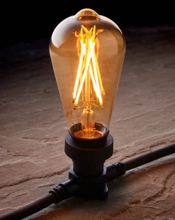 WeRChristmas LINK FESTOON 4W E27 Dimmable Teardrop Filament LED Bulb, Warm White