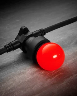 WeRChristmas LINK FESTOON 1.3W E27 LED Bulb, Red