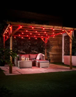 WeRChristmas LINK FESTOON 1.3W E27 LED Bulb, Red