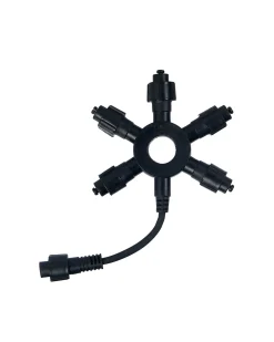 WeRChristmas LINK PRO 5 Port Black Curtain Connector, Connectable