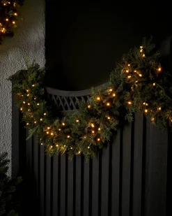 WeRChristmas LINK PRO Connectable Pre-Lit Natural Fir Garland, 3 M
