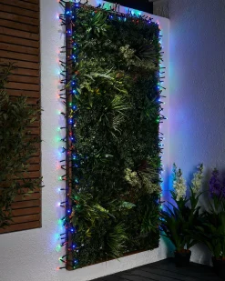 WeRChristmas LINK PRO LED Cluster Lights, Black Cable, Multi Colour