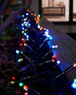 WeRChristmas LINK PRO LED Cluster Lights, Black Cable, Multi Colour