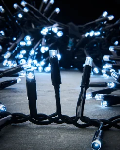 WeRChristmas LINK PRO LED Cluster Lights, Black Cable, White