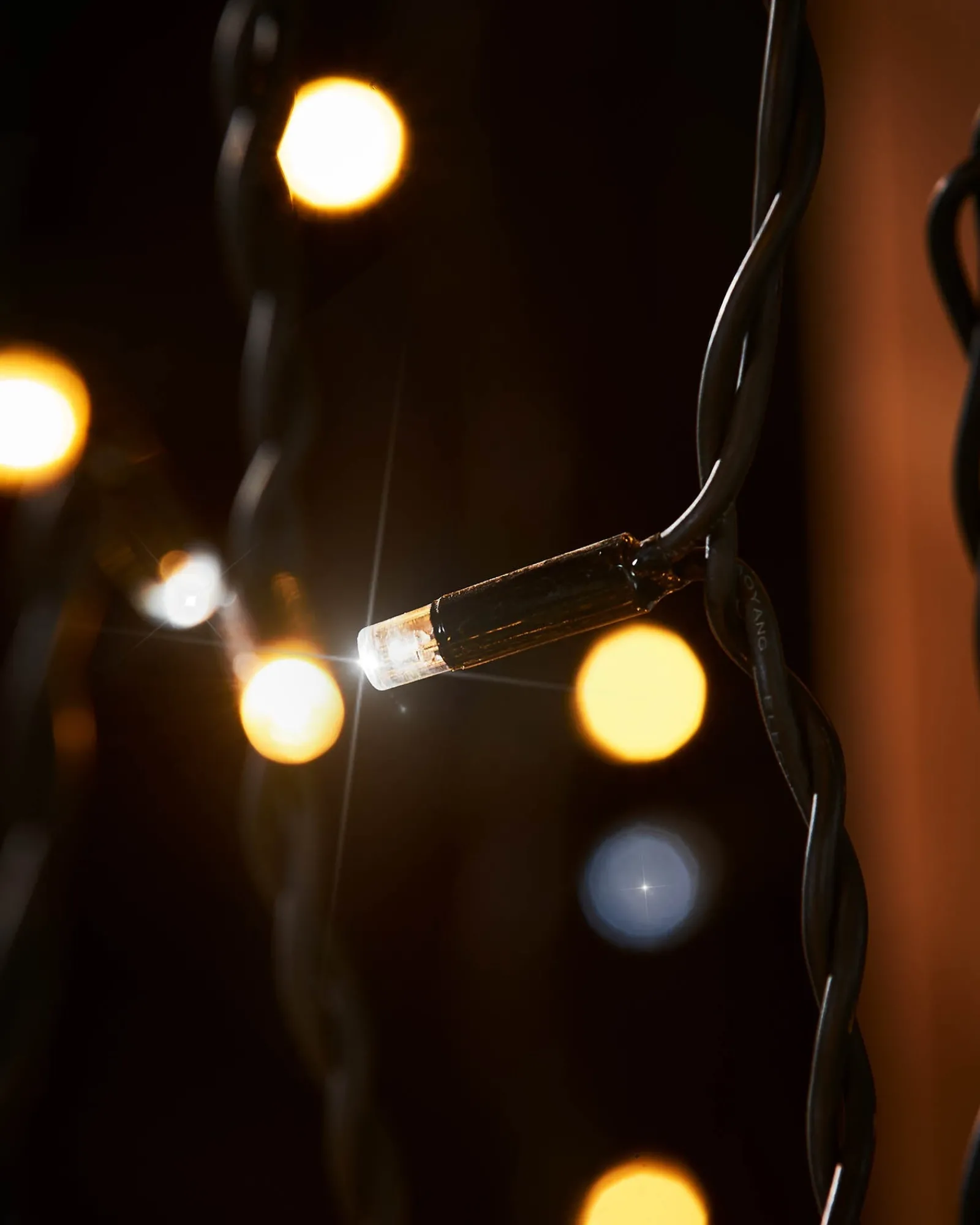 WeRChristmas LINK PRO LED Curtain Lights, Black Cable, 2.5 M Drop, Warm White / White