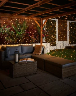 WeRChristmas LINK PRO LED Curtain Lights, Black Cable, 2.5 M Drop, Warm White