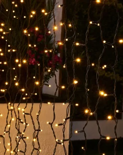 WeRChristmas LINK PRO LED Curtain Lights, Black Cable, 2.5 M Drop, Warm White