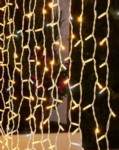 WeRChristmas LINK PRO LED Curtain Lights, White Cable, 2.5 M Drop, Warm White / White