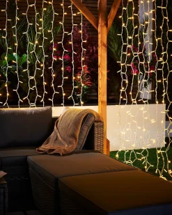 WeRChristmas LINK PRO LED Curtain Lights, White Cable, 2.5 M Drop, Warm White