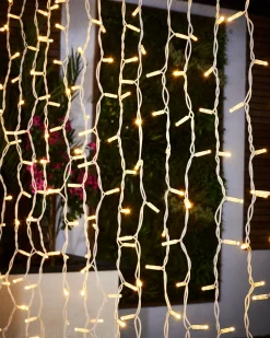 WeRChristmas LINK PRO LED Curtain Lights, White Cable, 2.5 M Drop, Warm White