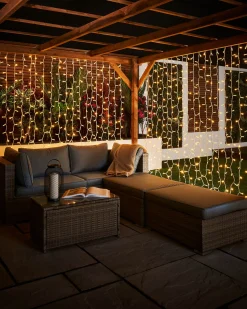 WeRChristmas LINK PRO LED Curtain Lights, White Cable, 2.5 M Drop, Warm White