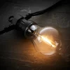 WeRChristmas LINK PRO LED Festoon Lights, A60 Filament Bulb, Black Cable, Warm White