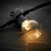 WeRChristmas LINK PRO LED Festoon Lights, Clear Bulb, Black Cable, Warm White