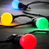 WeRChristmas LINK PRO LED Festoon Lights, Black Cable, Multi Colour
