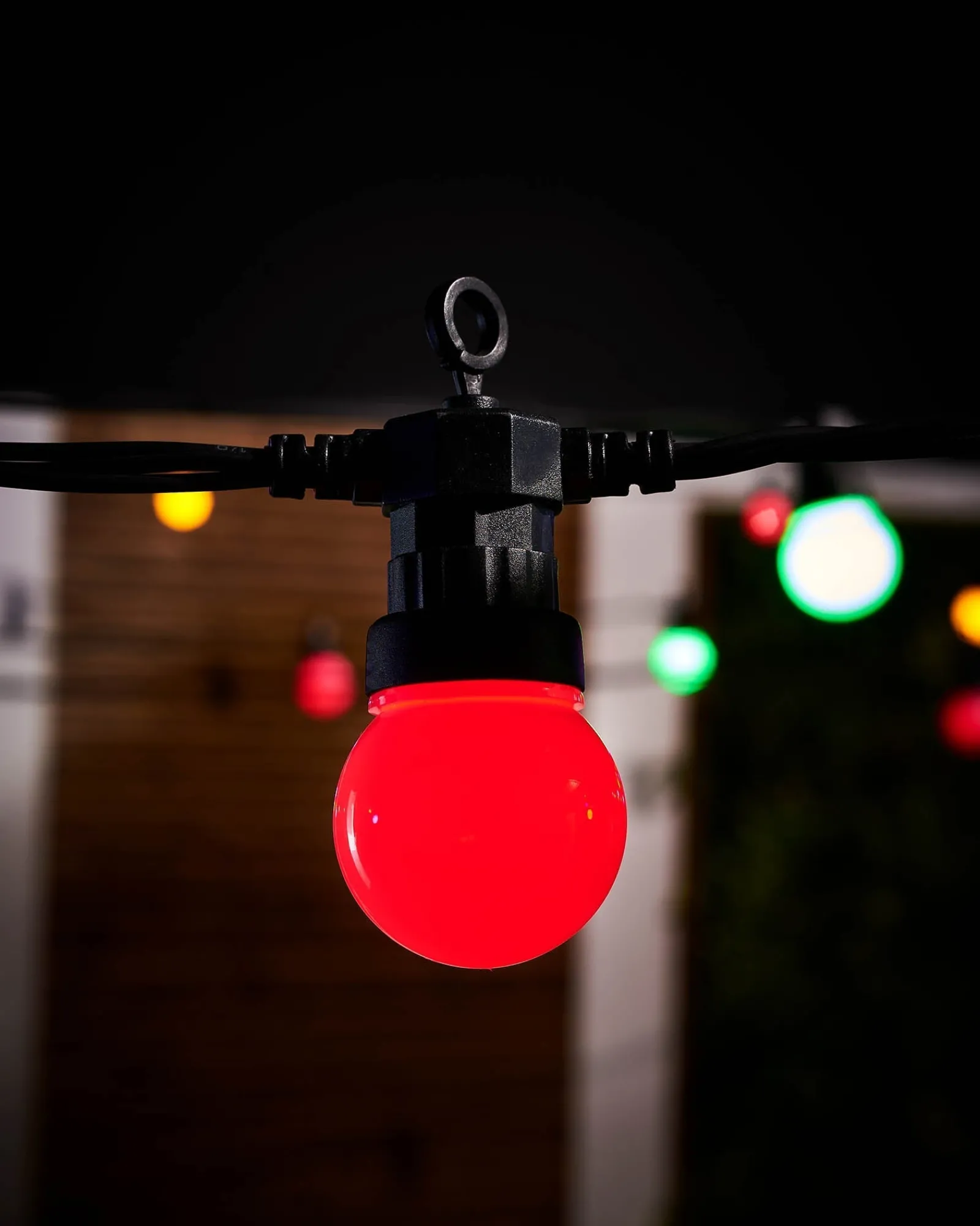 WeRChristmas LINK PRO LED Festoon Lights, Black Cable, Multi Colour