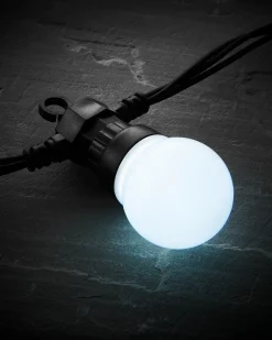 WeRChristmas LINK PRO LED Festoon Lights, Black Cable, White