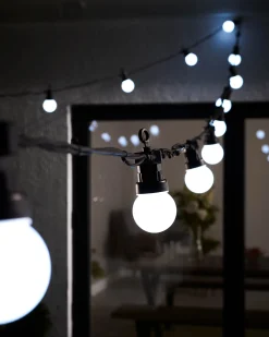 WeRChristmas LINK PRO LED Festoon Lights, Black Cable, White
