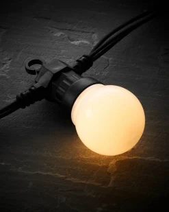 WeRChristmas LINK PRO LED Festoon Lights, Black Cable, Warm White