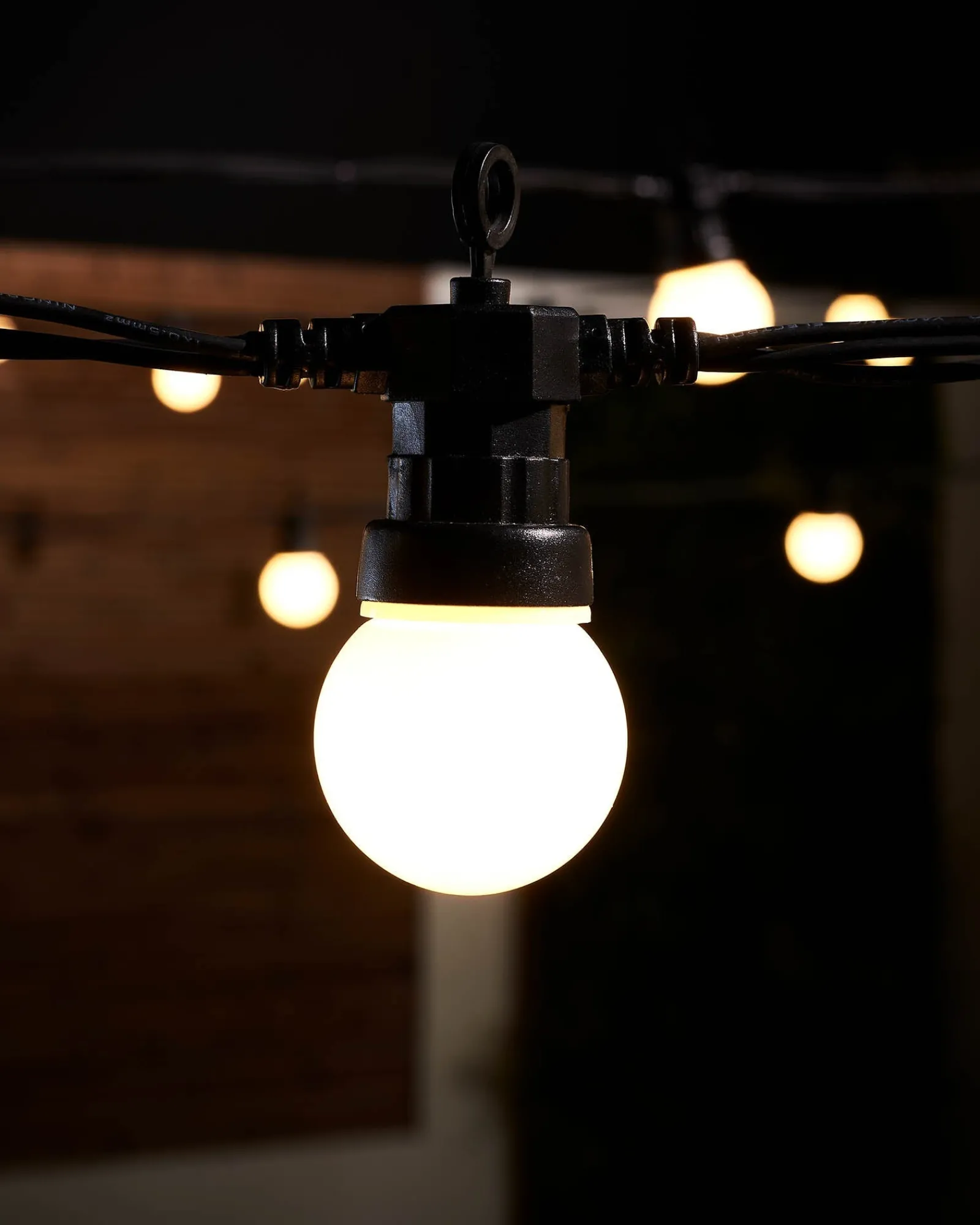 WeRChristmas LINK PRO LED Festoon Lights, Black Cable, Warm White