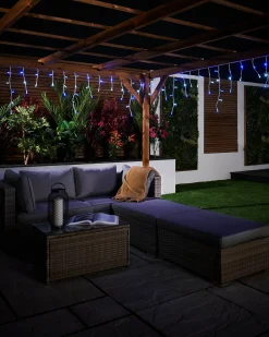 WeRChristmas LINK PRO LED Icicle Lights, Blue / White
