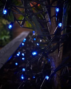 WeRChristmas LINK PRO LED String Lights, Black Cable, Blue