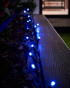 WeRChristmas LINK PRO LED String Lights, Black Cable, Blue