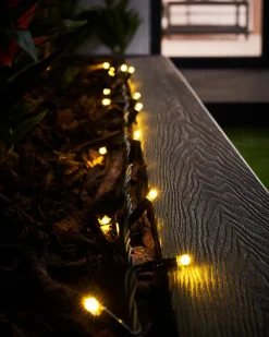 WeRChristmas LINK PRO LED String Lights, Black Cable, Gold