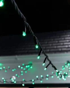 WeRChristmas LINK PRO LED String Lights, Black Cable, Green