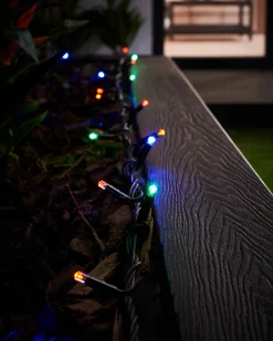 WeRChristmas LINK PRO LED String Lights, Black Cable, Multi Colour
