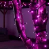WeRChristmas LINK PRO LED String Lights, Black Cable, Pink