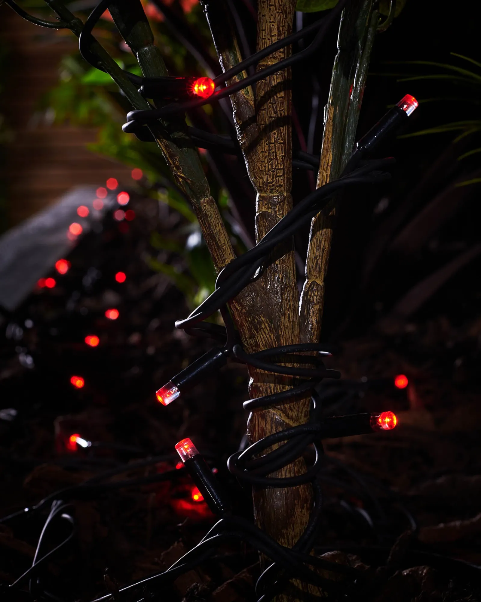 WeRChristmas LINK PRO LED String Lights, Black Cable, Red
