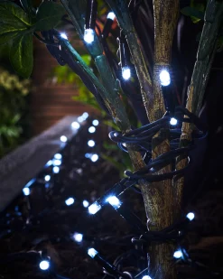 WeRChristmas LINK PRO LED String Lights, Black Cable, White