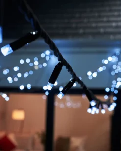 WeRChristmas LINK PRO LED String Lights, Black Cable, White