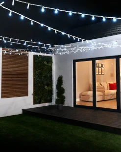 WeRChristmas LINK PRO LED String Lights, White Cable, White