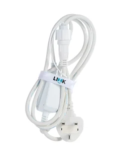 WeRChristmas LINK PRO 2m White Starter Cable - Powers Up To 12,000 LEDs