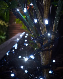 WeRChristmas LINK PRO Twinkle LED String Lights, Black Cable, White