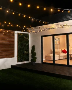 WeRChristmas LINK PRO Twinkle LED String Lights, Black Cable, Warm White
