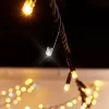 WeRChristmas LINK PRO Twinkle LED String Lights, Black Cable, Warm White / White