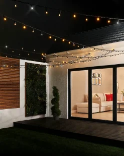 WeRChristmas LINK PRO Twinkle LED String Lights, Black Cable, Warm White / White