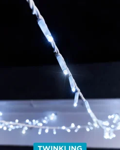 WeRChristmas LINK PRO Twinkle LED String Lights, White Cable, White
