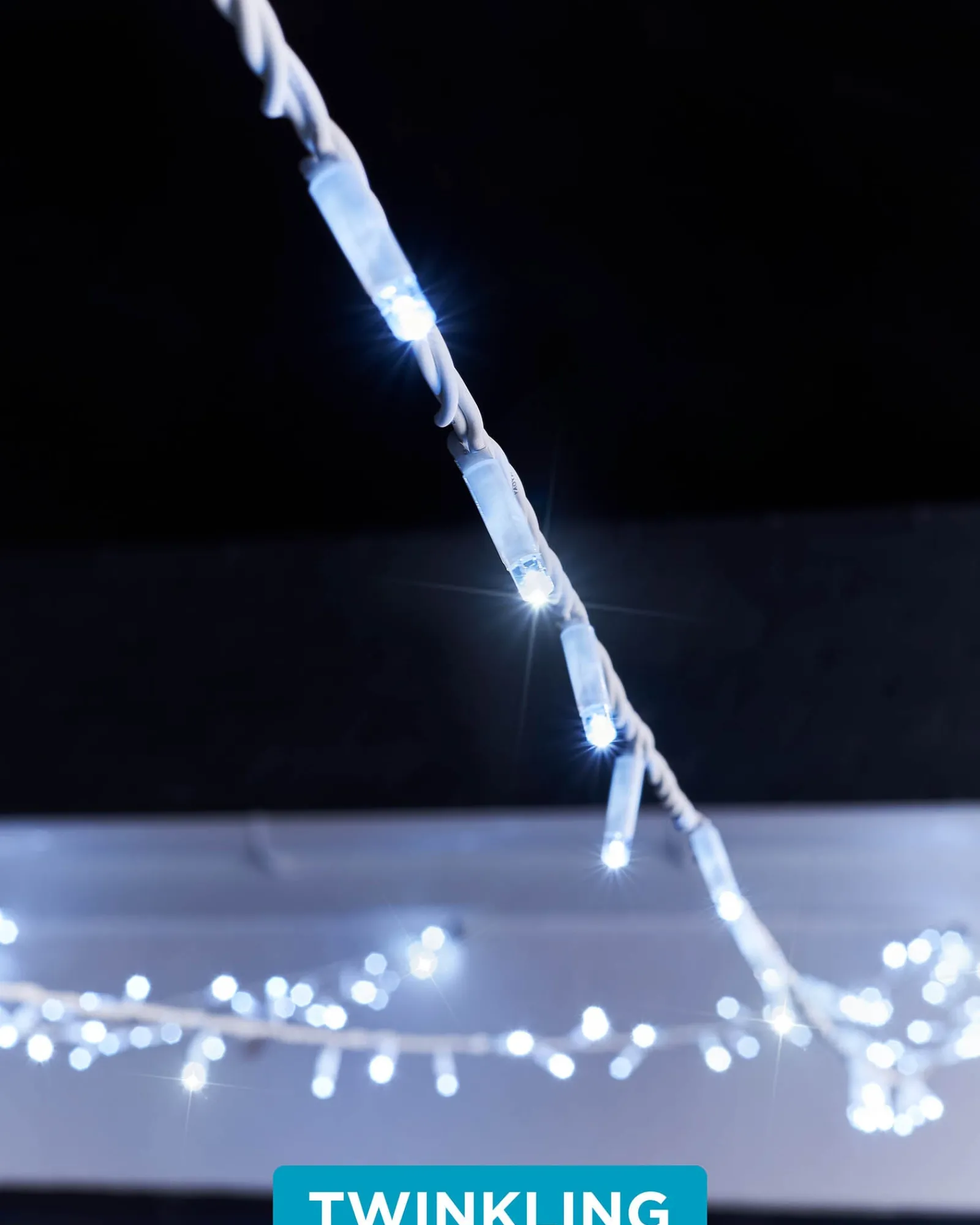 WeRChristmas LINK PRO Twinkle LED String Lights, White Cable, White