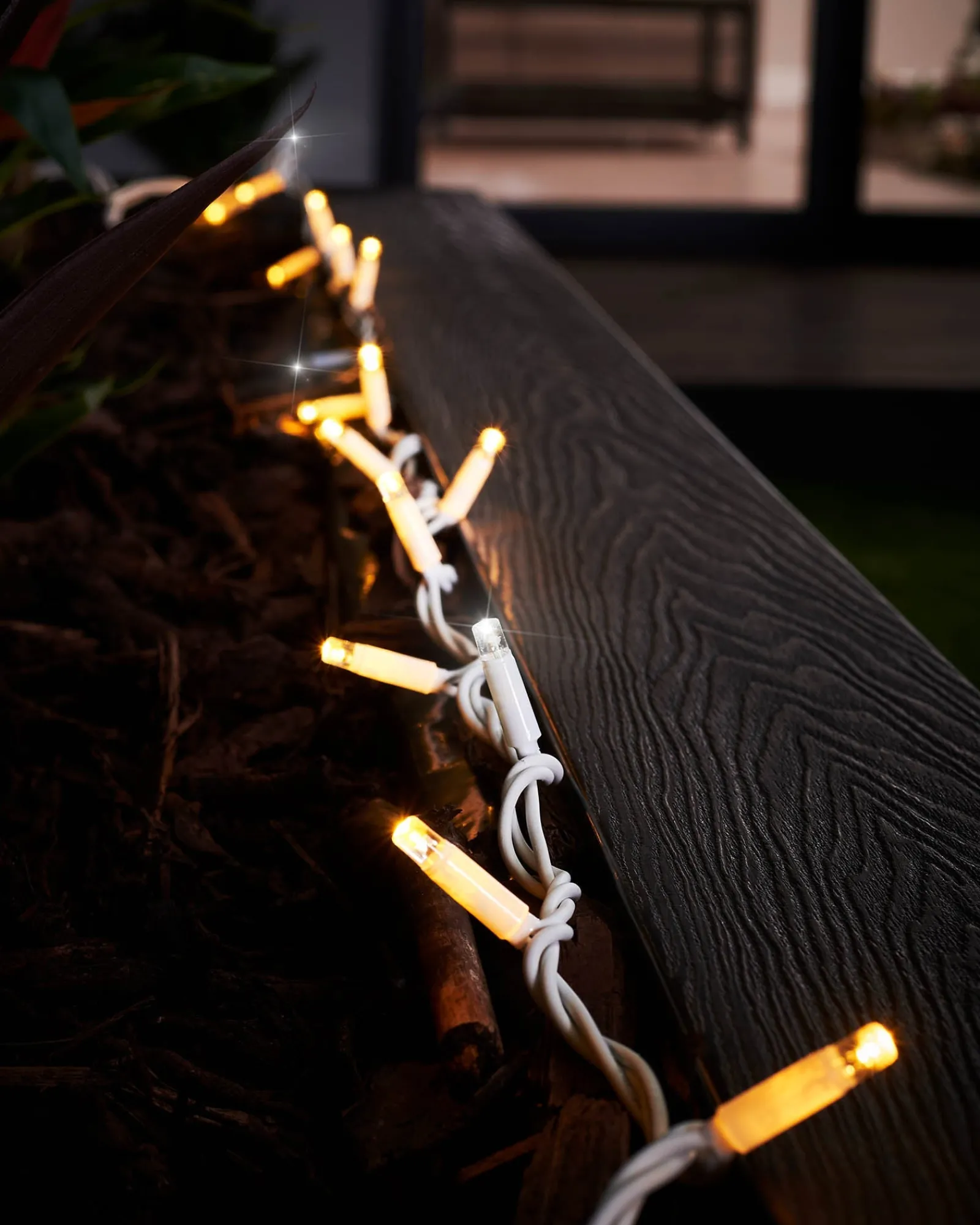 WeRChristmas LINK PRO Twinkle LED String Lights, White Cable, Warm White / White