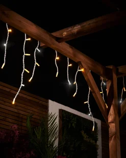 WeRChristmas LINK PRO Twinkling LED Icicle Lights, Warm White / White