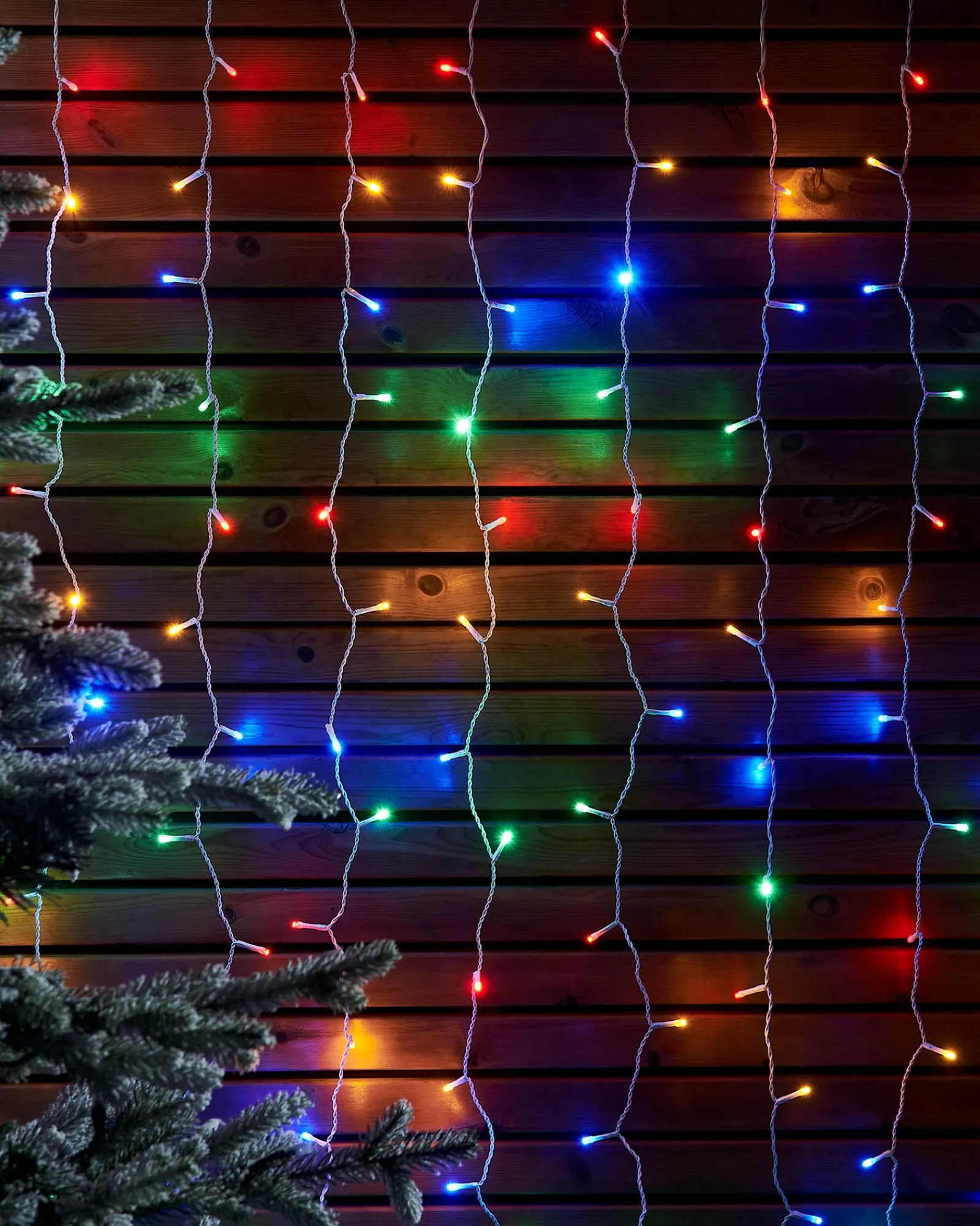 WeRChristmas LINK UP LED Curtain Lights, White Cable, 1 M X 1.2 M, Multi Colour