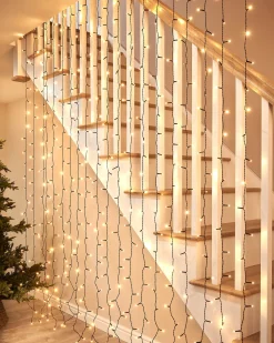 WeRChristmas LINK UP LED Curtain Lights, Black Cable, 2 M X 2.5 M, Warm White