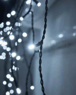 WeRChristmas LINK UP LED Icicle Lights, Black Cable, White