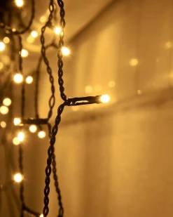 WeRChristmas LINK UP LED Icicle Lights, Black Cable, Warm White
