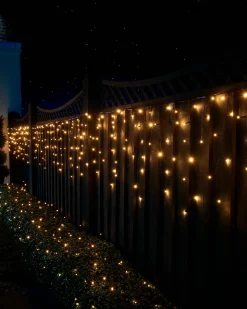 WeRChristmas LINK UP LED Icicle Lights, Black Cable, Warm White